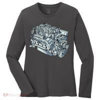 Realistic Car Engine Women's Long Sleeve Shirt thumb 0