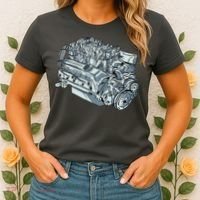 Realistic Car Engine Women's T-Shirt thumb 2