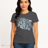 Realistic Car Engine Women's T-Shirt thumb 4