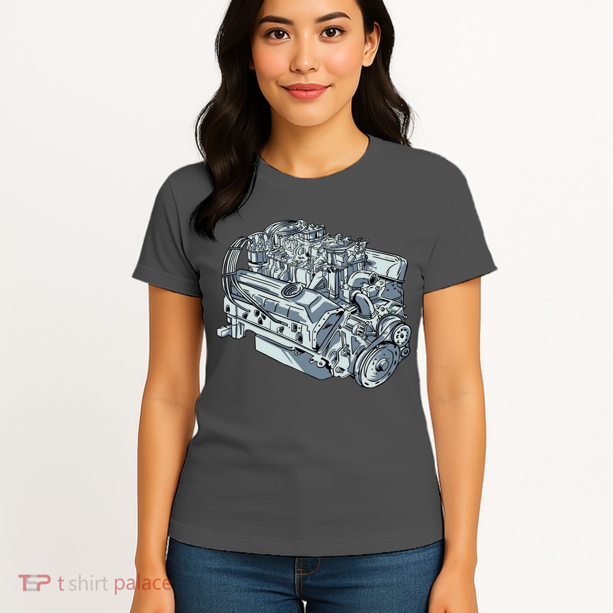 Realistic Car Engine Women's T-Shirt