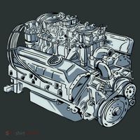 Realistic Car Engine Women's T-Shirt thumb 6