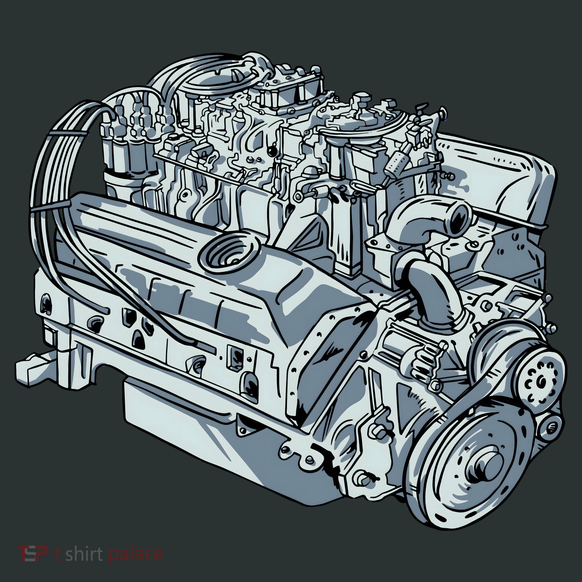 Realistic Car Engine Women's T-Shirt