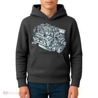 Realistic Car Engine Kids Hoodie thumb 4