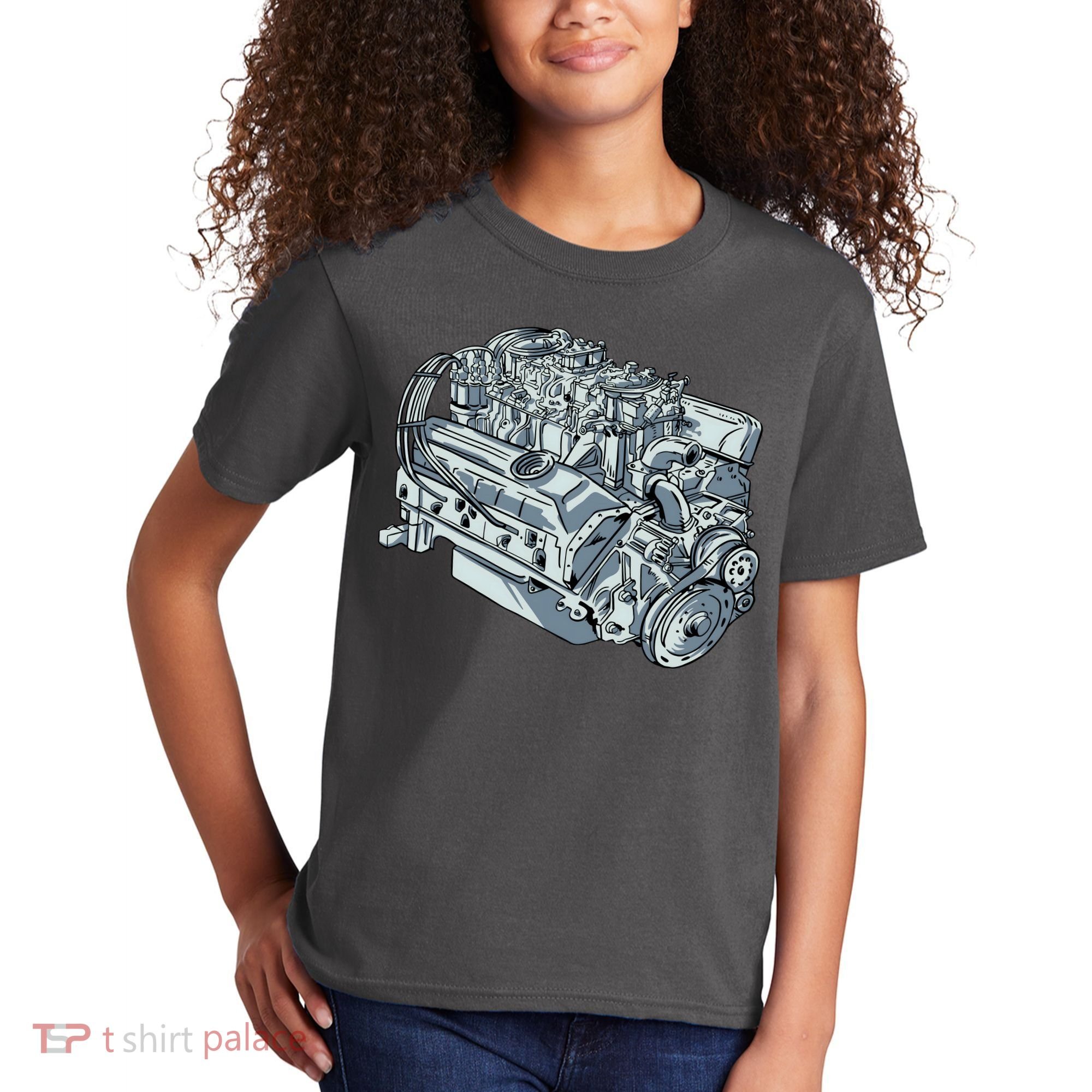 Realistic Car Engine Kids T-Shirt