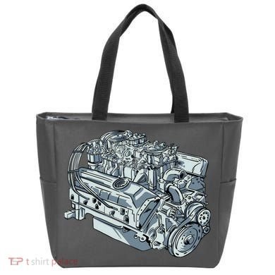 Realistic Car Engine Tote Bag