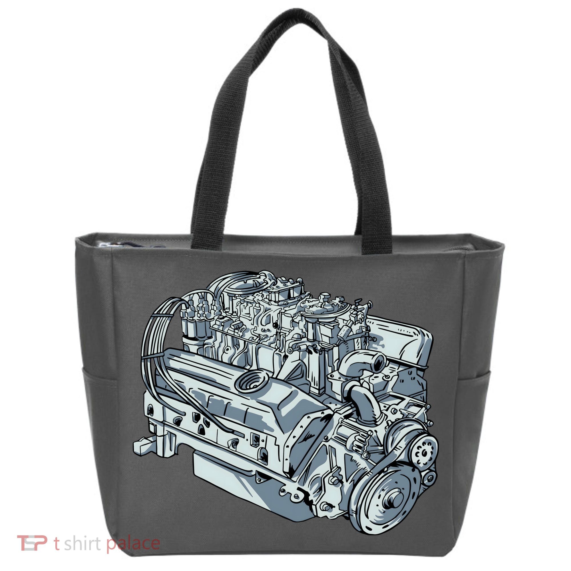 Realistic Car Engine Tote Bag