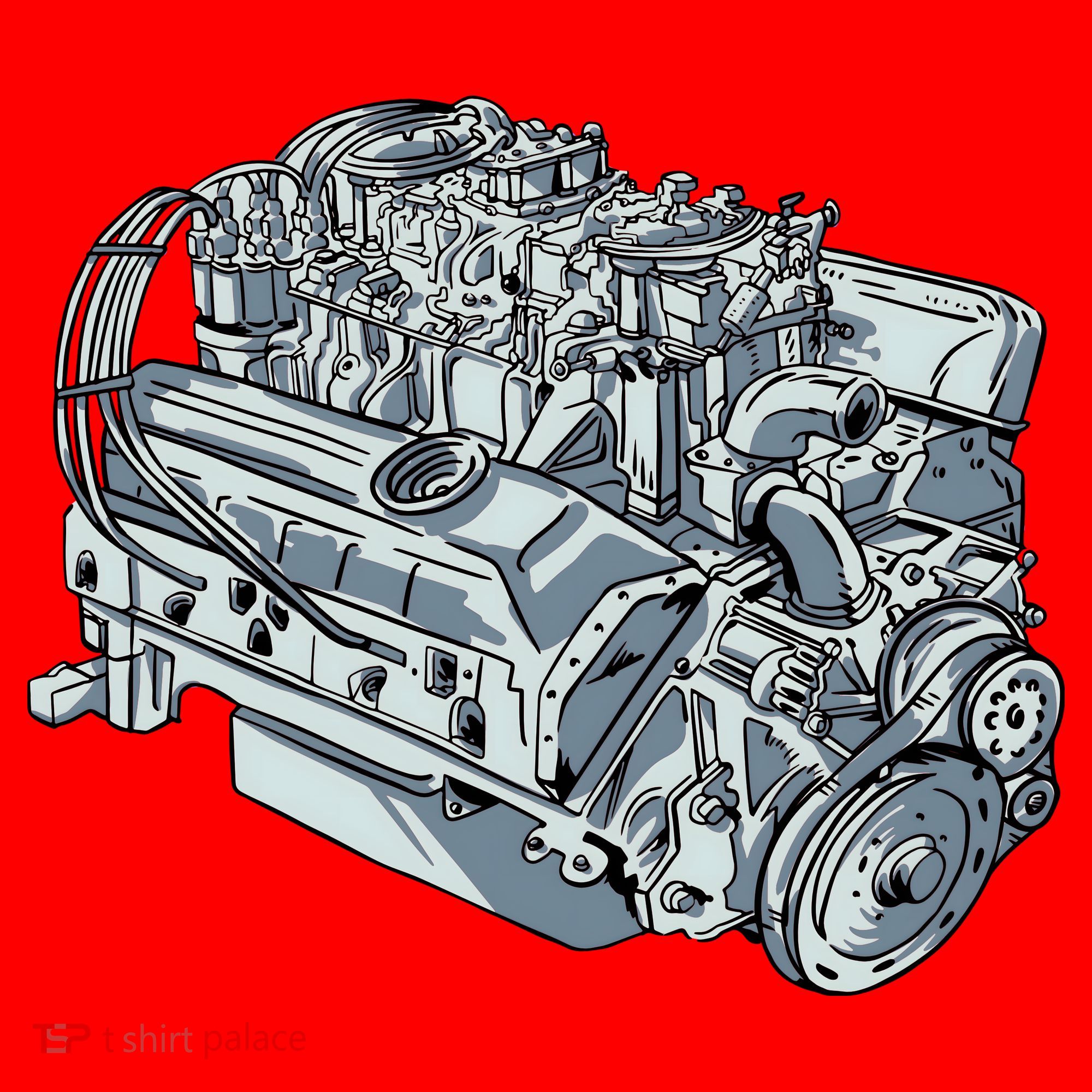 Realistic Car Engine Santa Hat