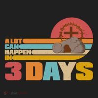 Retro Celebrate Easter A Lot Can Happen In 3 Days Hat thumb 2