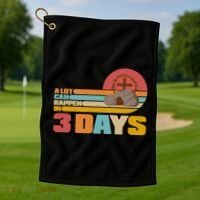 Retro Celebrate Easter A Lot Can Happen In 3 Days Golf Towel thumb 1