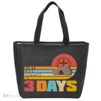 Retro Celebrate Easter A Lot Can Happen In 3 Days Tote Bag thumb 0