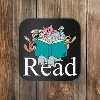 Read Cute Elephant Book Lover Gift Coaster thumb 0