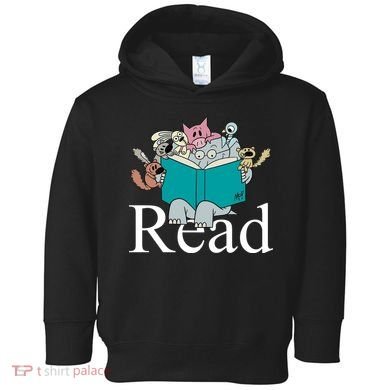 Read Cute Elephant Book Lover Gift Toddler Hoodie