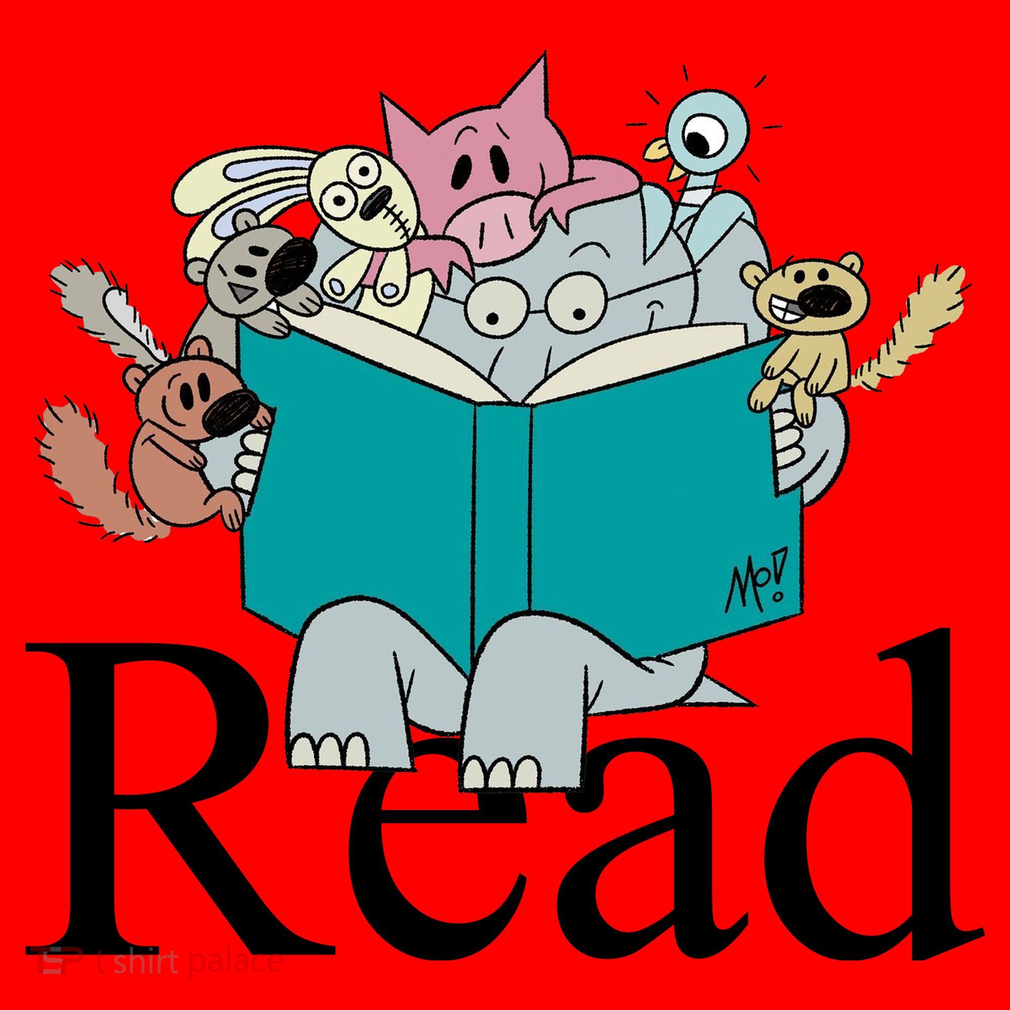 Read Cute Elephant Book Lover Gift Santa Hat