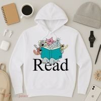 Read Cute Elephant Book Lover Gift Hoodie thumb 3