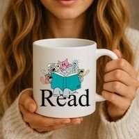 Read Cute Elephant Book Lover Gift Coffee Mug thumb 3