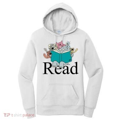 Read Cute Elephant Book Lover Gift Women's Hoodie