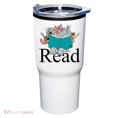 Read Cute Elephant Book Lover Gift Tumbler