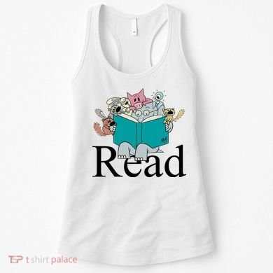 Read Cute Elephant Book Lover Gift Women's Tank Top