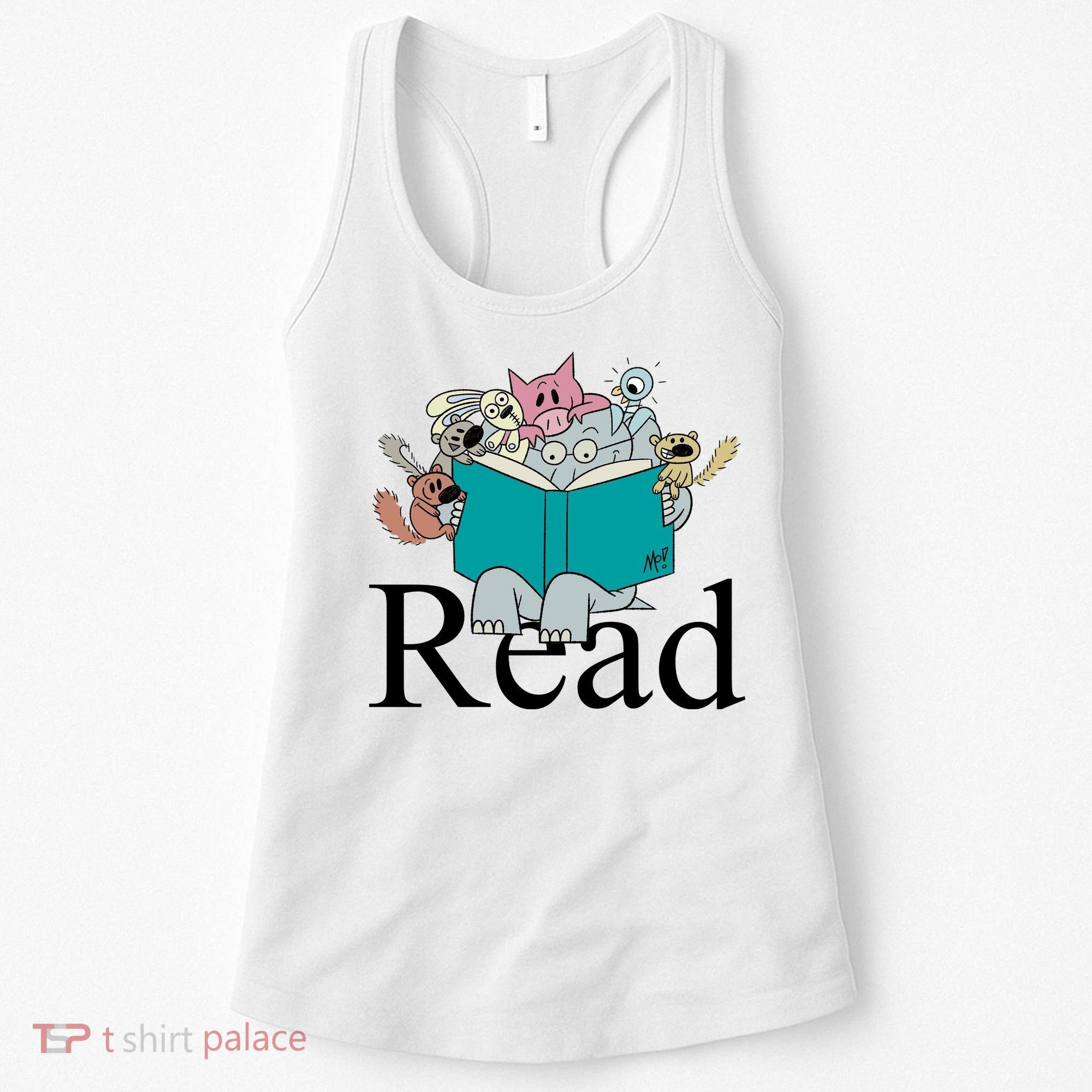 Read Cute Elephant Book Lover Gift Women's Tank Top