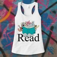Read Cute Elephant Book Lover Gift Women's Tank Top thumb 3