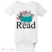 Read Cute Elephant Book Lover Gift Baby Bodysuit thumb 0