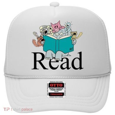Read Cute Elephant Book Lover Gift Hat