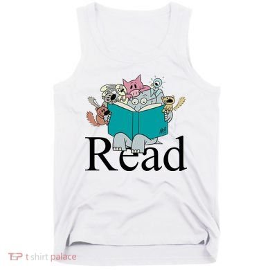 Read Cute Elephant Book Lover Gift Tank Top