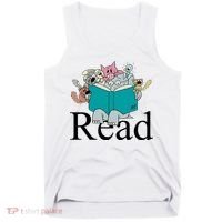 Read Cute Elephant Book Lover Gift Tank Top thumb 0