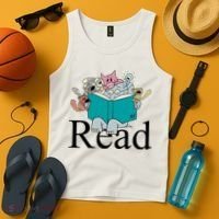 Read Cute Elephant Book Lover Gift Tank Top thumb 4