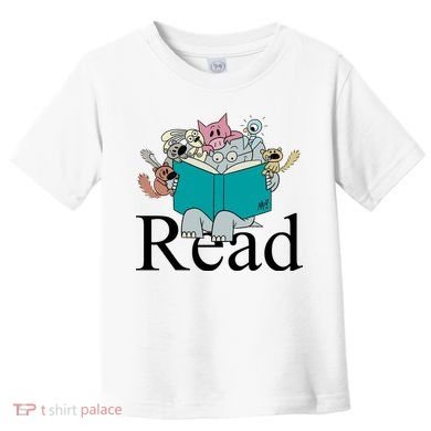 Read Cute Elephant Book Lover Gift Toddler T-Shirt