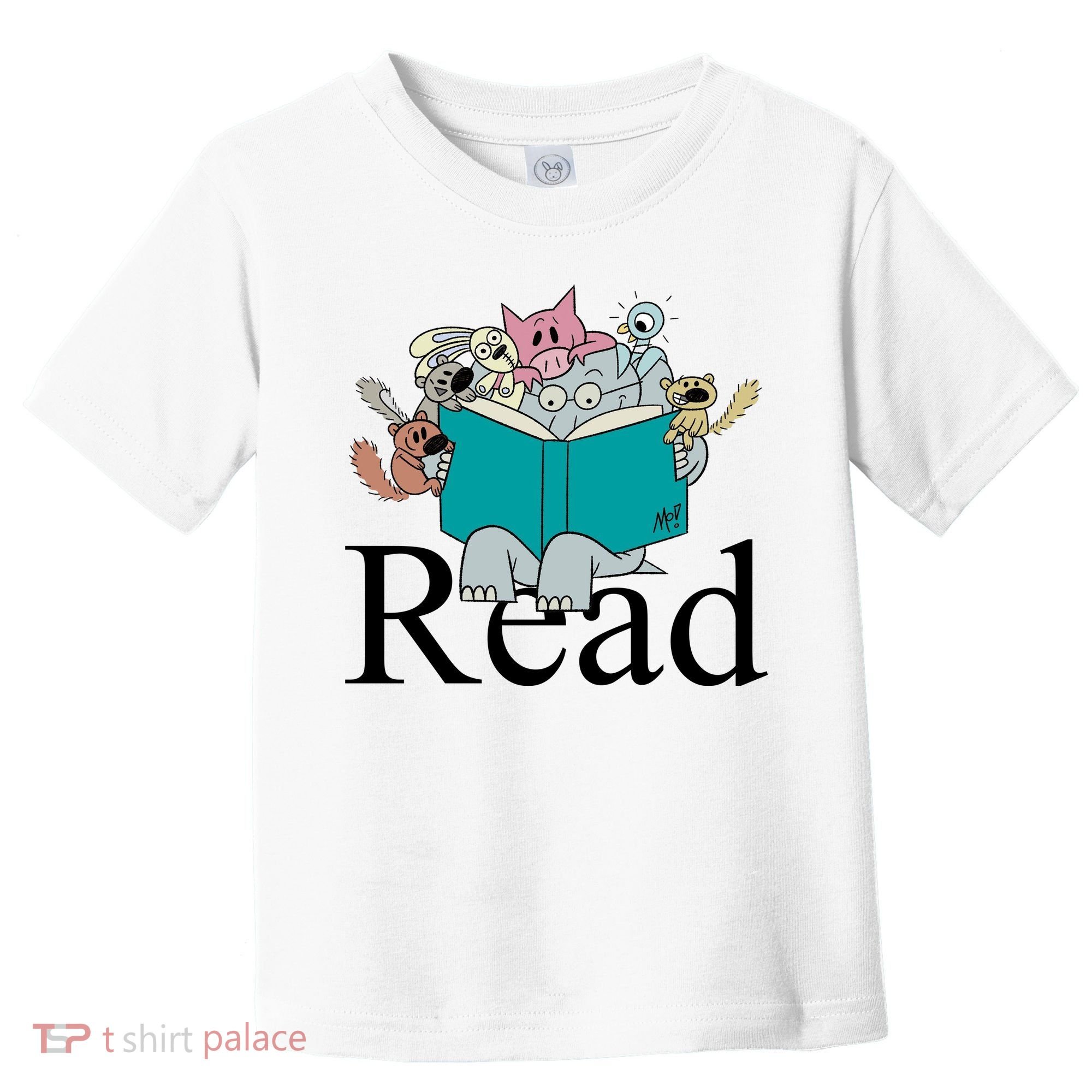 Read Cute Elephant Book Lover Gift Toddler T-Shirt