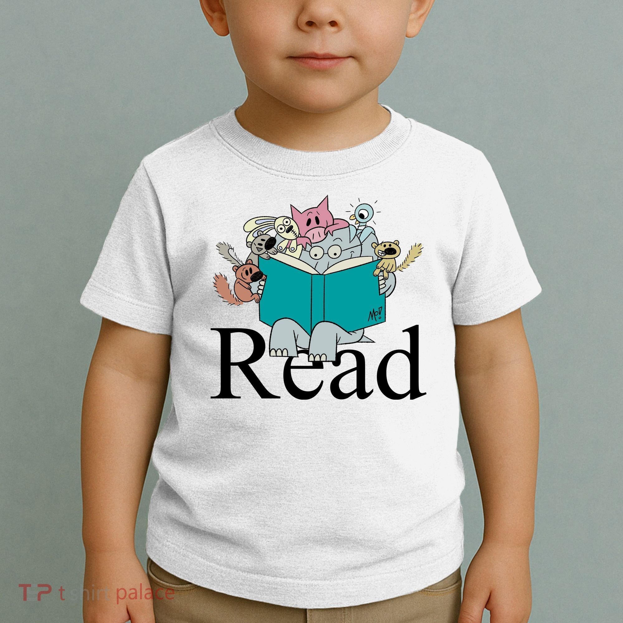 Read Cute Elephant Book Lover Gift Toddler T-Shirt