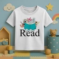 Read Cute Elephant Book Lover Gift Toddler T-Shirt thumb 3