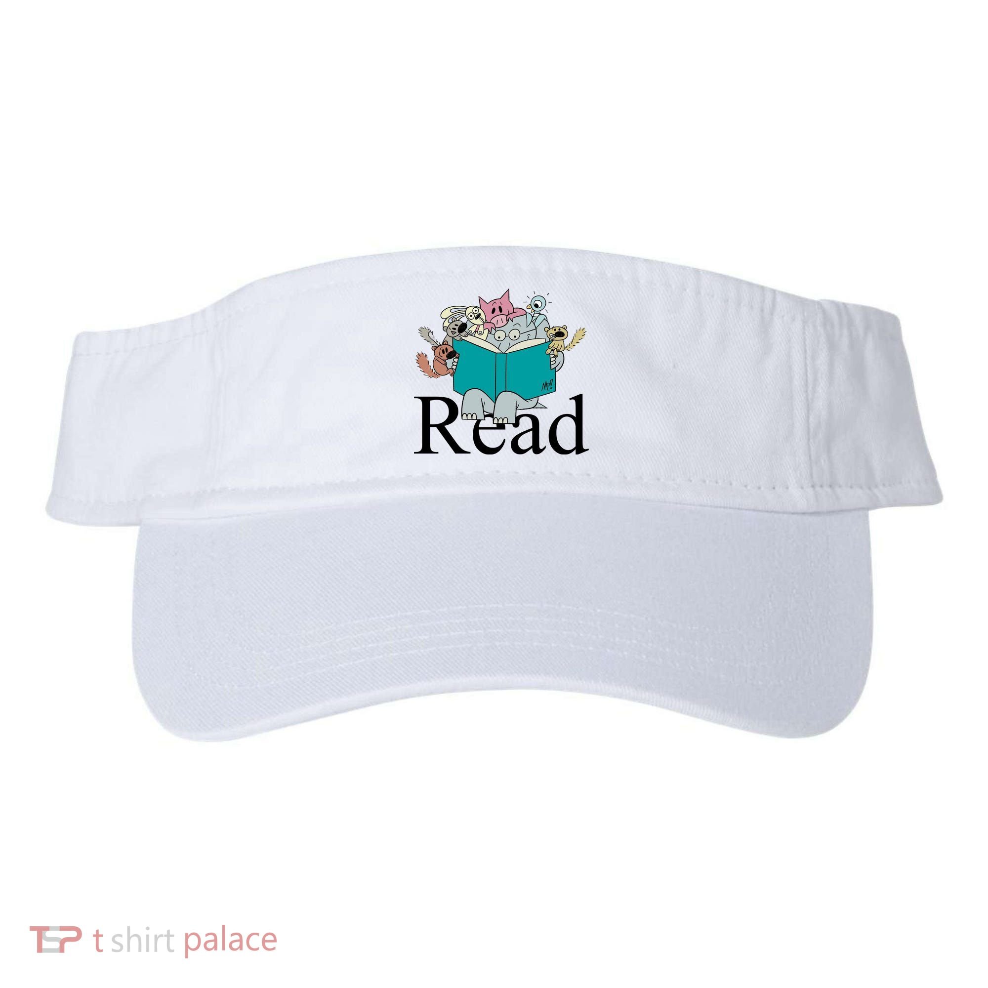 Read Cute Elephant Book Lover Gift Visor