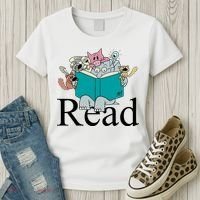 Read Cute Elephant Book Lover Gift Women's T-Shirt thumb 3