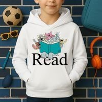Read Cute Elephant Book Lover Gift Kids Hoodie thumb 2