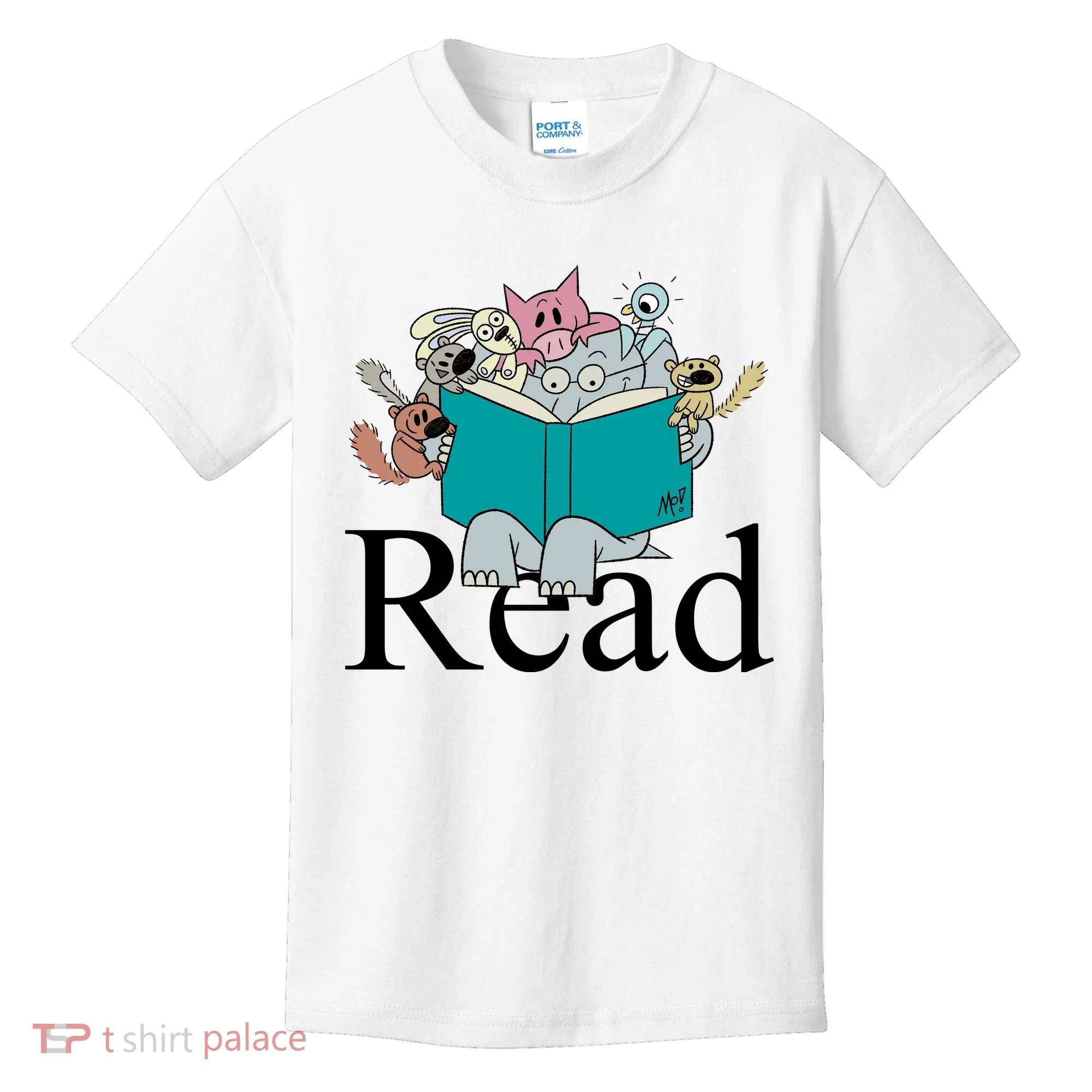 Read Cute Elephant Book Lover Gift Kids T-Shirt