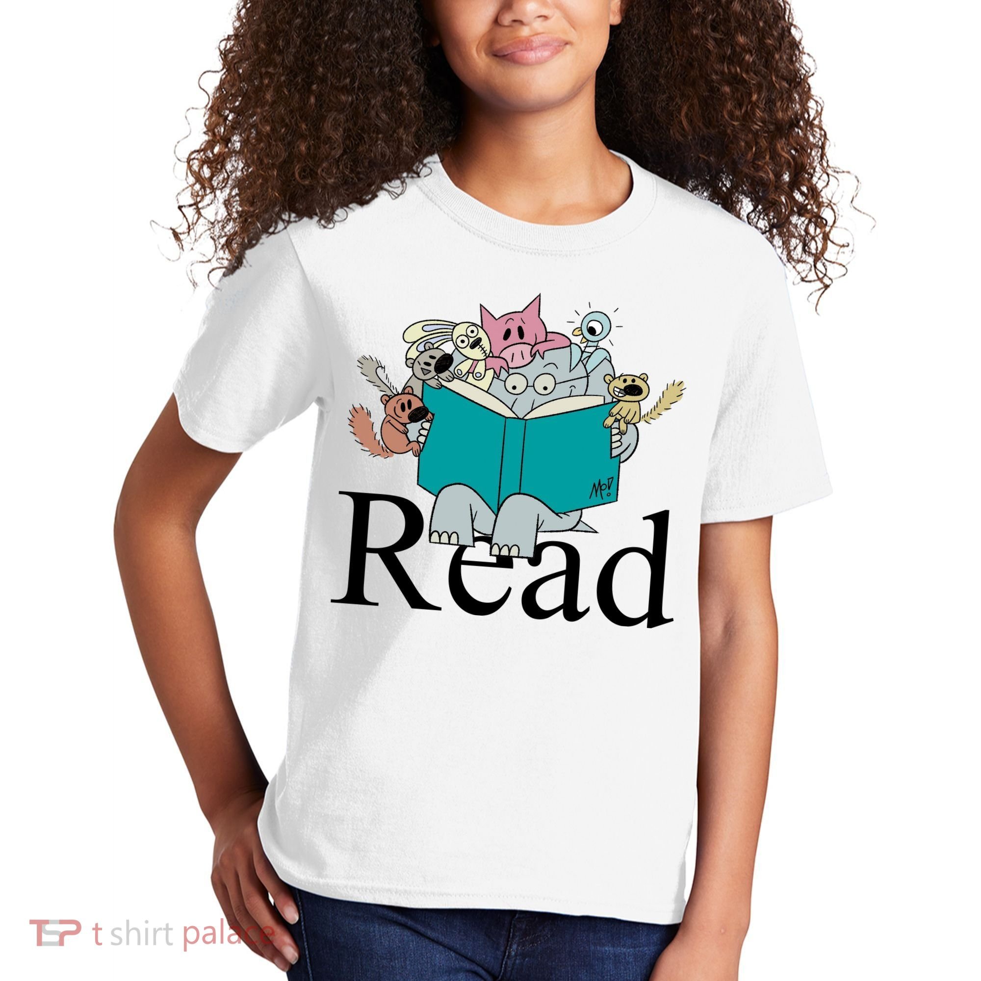 Read Cute Elephant Book Lover Gift Kids T-Shirt