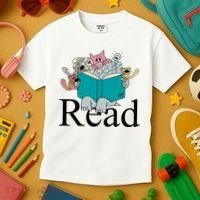 Read Cute Elephant Book Lover Gift Kids T-Shirt thumb 3