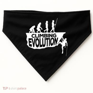 Rock Climbing Evolution Funny Climber Hiker Boulderer Cute Gift USA-Made Doggie Bandana