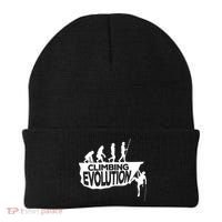 Rock Climbing Evolution Funny Climber Hiker Boulderer Cute Gift Beanie thumb 0