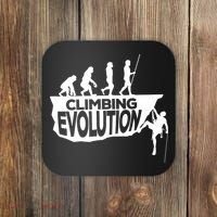 Rock Climbing Evolution Funny Climber Hiker Boulderer Cute Gift Coaster thumb 0