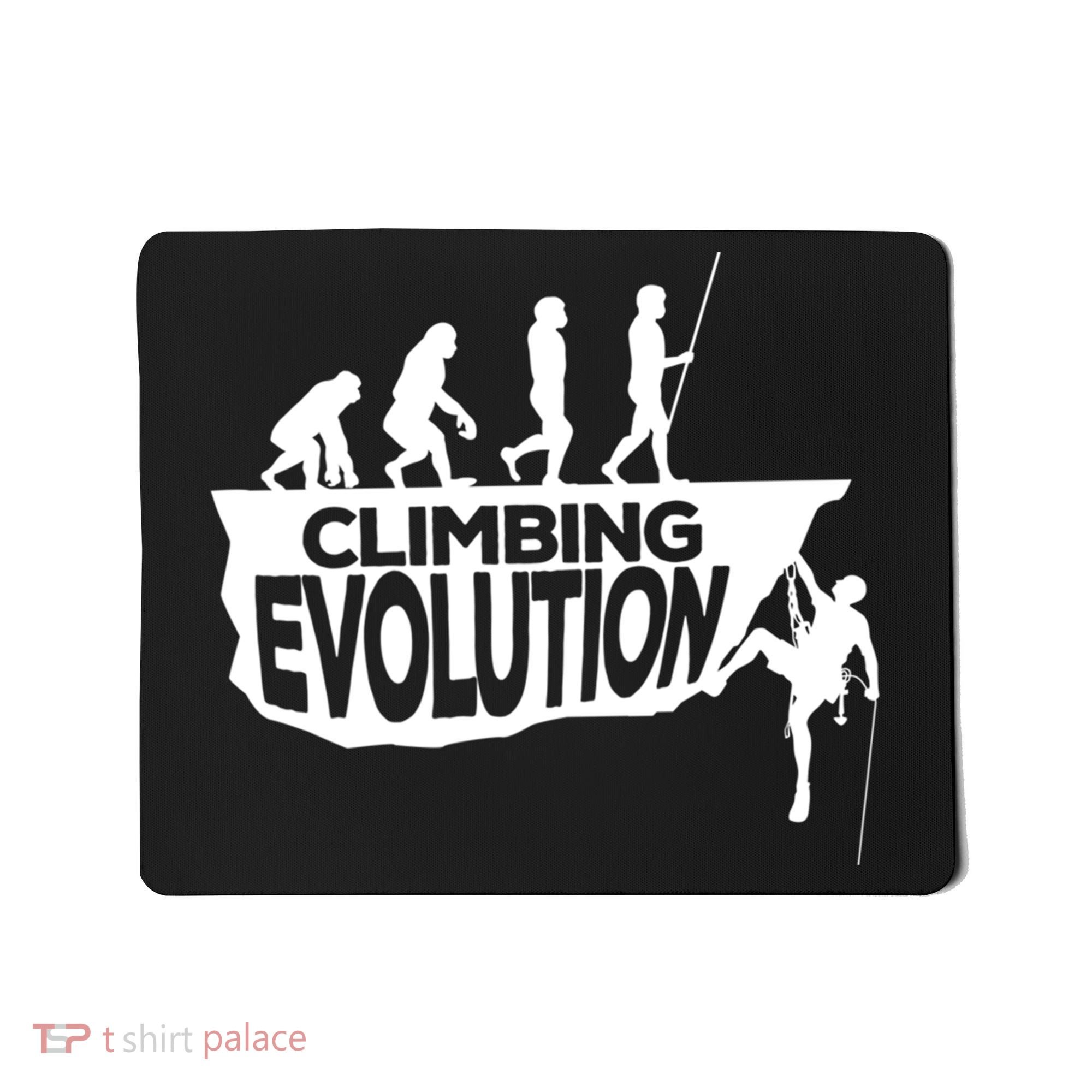 Rock Climbing Evolution Funny Climber Hiker Boulderer Cute Gift Mousepad