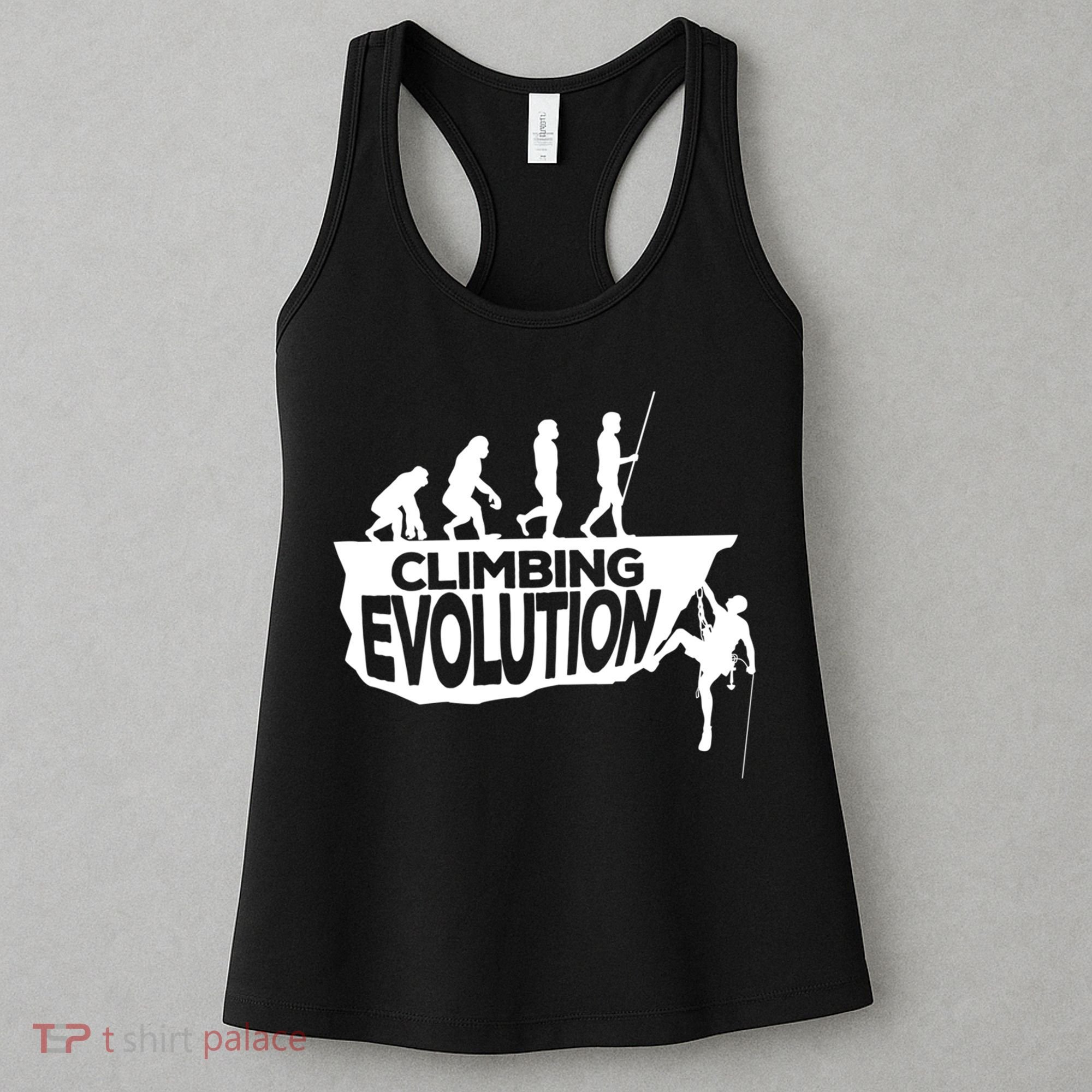 Rock Climbing Evolution Funny Climber Hiker Boulderer Cute Gift Women's Tank Top