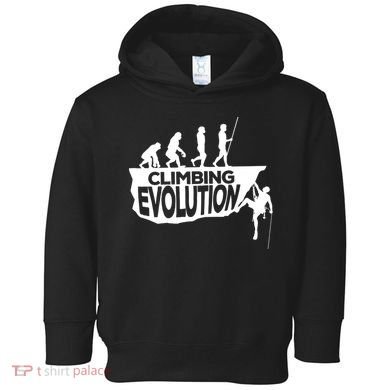 Rock Climbing Evolution Funny Climber Hiker Boulderer Cute Gift Toddler Hoodie