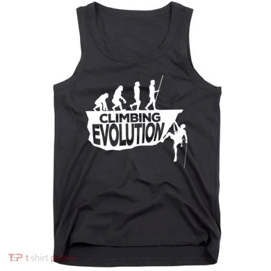 Rock Climbing Evolution Funny Climber Hiker Boulderer Cute Gift Tank Top