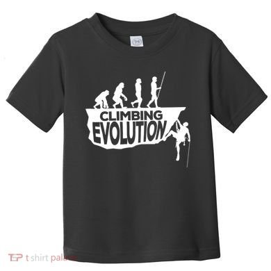 Rock Climbing Evolution Funny Climber Hiker Boulderer Cute Gift Toddler T-Shirt