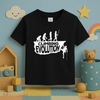 Rock Climbing Evolution Funny Climber Hiker Boulderer Cute Gift Toddler T-Shirt thumb 3