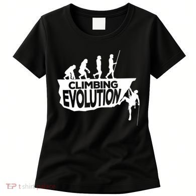 Rock Climbing Evolution Funny Climber Hiker Boulderer Cute Gift Women's T-Shirt