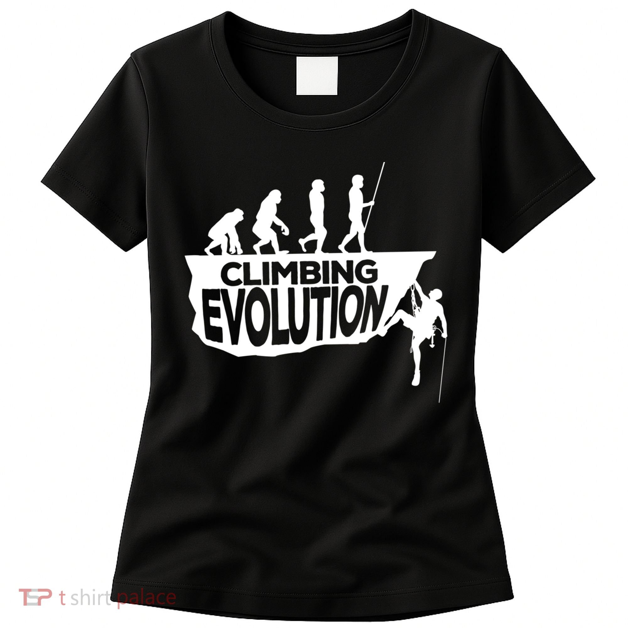 Rock Climbing Evolution Funny Climber Hiker Boulderer Cute Gift Women's T-Shirt